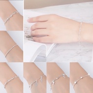 [Xi Decoration Huamei] BF002 41 Styles (S925 Bracelet) Japanese Korean Versatile Bracelet Silver Jew