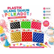 1 BKS - POLKADOT BIRTHDAY PLASTIC SIZE 20X41