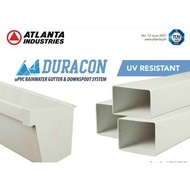 ATLANTA DURACON PVC GUTTER AND DOWNSPOUT 4FT