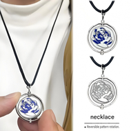 Jinx & Ekko Pendant Necklace - Arcane Rotating Charm Chain Gifts for Gamers