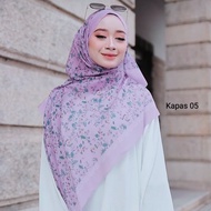 Bawal Cotton Voile Hijab Galeria Laser Cut Bidang 50-55, Bawal Saloma, Bunga, Dandelion, Roses, Kapas, Bawal Printed Corak