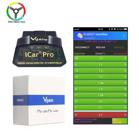 Original Vgate iCar Pro V2.3 ELM327 BT/WIFI 4.0 OBD2 Diagnostic Tool Icar Pro ELM 327 For IOS/Androi