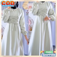 Long Sleeve Gamis Dress Simple Dress Juba Dris Bj Dreas Branded Thick Material Eid Games Latest Maxy