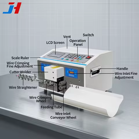 Machine Automatic for PVC/Silicone/Teflon/Braided/HT/Shielded Automatic Wire Stripper Machine 0.1-4m