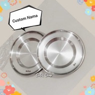 Non-magmetic 304 stainless steel dinner plates / custom engraved children's plates / serving plates 