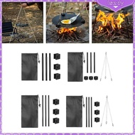 [lszdy] Grill Pan Tripod Baking Pan Tripod Holder Practical Support Campfire Grill Tripod Cooker Grill Tripod for BBQ Trekking Picnic