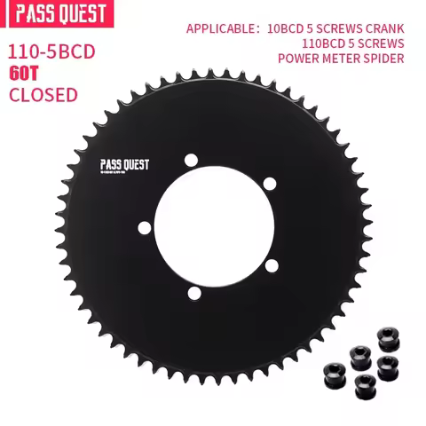 PASS QUEST 110 bcd 5 bolt for SRAM 3550 APEX Red Silver/Black optional 110 BCD road plus minus tooth