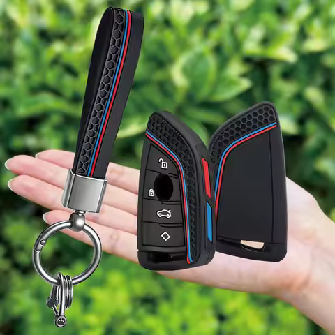 Silicone Car Key Case Cover For BMW X1 X3 X5 X6 X7 1 3 5 6 7 Series G20 G30 G11 F15 F16 G01 G02 F48 