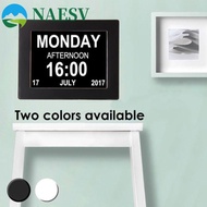 NAESV Digital Clock Electronic Date Table Time Dementia LCD Screen Home Decor