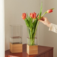 花瓶vase亚克力防摔花瓶摆件客厅插花透明水养富贵竹直筒轻奢高级感醒花桶hiuan001.my 10.15