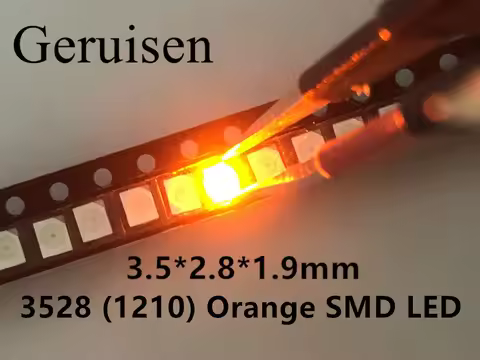 SMD Led 3528/1210 Orange/amber Smd/smt Plcc-2 High Quality Ultra Bright Light-emitting Diodes 3000PC