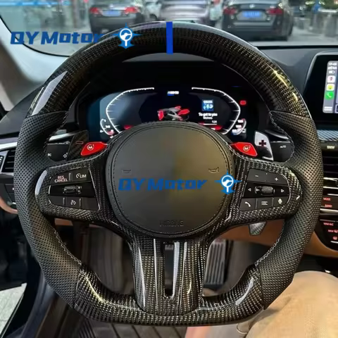 Real Carbon Fiber Steering Wheel With Heated For BMW M3 G80 M4 G82 M5 F90 M8 X3M X4M X5M X6M F97 F95