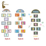 [kokiya] Hopscotch Floor Sticker, Puzzle Sticker for Children Lattice Floor Sticker Art