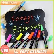 Neon Chalk Pens 8 Colors Marker Pen Set 7mm Highlighter Pen Liquid Chalk Erasable chalk marker marke