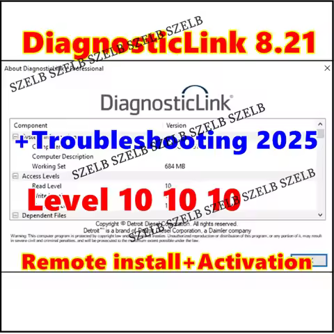 2025 Detroit Diesel Diagnostic Link DDDL 8.21 SP1 Professional Level 10 10 10 DDDL 8.13 +Troubleshoo