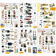 Washi A4 Sticker [Women'S Fashion] Super Beautiful Bullet Journal Decorative Matte Form (227 _ 61-65