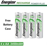 Energizer AA/AAA Rechargeable Battery 1.2V Ni-MH NiMH 2450mAh 900mAh 4 Cells LCD Display Smart Batte