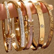 5pcs/Set Personalized Multi-Color Stainless Steel Bracelet & Bangle Set, Unique Design, Fashionable,