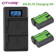 EN-EL15 ENEL15 EN EL15C EL15A Camera Battery With LCD USB Charger Case For NIKON Z5,Z6,Z7,D7100,D720