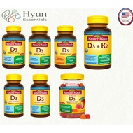 [PRE-ORDER] Nature Made Vitamin D3 1000IU, 5000IU, 10000IU & D3 K2 Gummies Bone Teeth Muscle Immune 