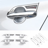 TOYOTA HARRIER 2021-2023 Chrome Silver Car Door Handle Bowl Cover Side Door Inner Bowl Decoration Trim Protection