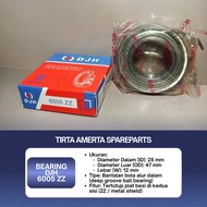 DJH Laher Bearing 6005 ZZ (Iron Cap) UK 25x47x12 MM