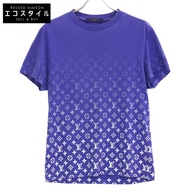 เสื้อยืด Louis Vuitton 22AW RM222Q NPG HKY46W ลายโมโนแกรมสีฟ้าไล่ระดับ ไซส์ XS