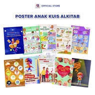 Poster Anak Kuis Alkitab / Poster Rohani Anak/ Paket Poster Ayat Alkitab Isi 10 / KONJU KREATIF - Y