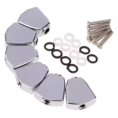 Tooyful Metal Zinc Alloy Guitar Tuning Peg Tuners Machine Head Replacement Button Knobs Handle Guita