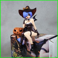 B4 Re:ZERO - Starting Life in Another World Rem Halloween Glowing Pumpkin Mage Anime Girl Action Fig