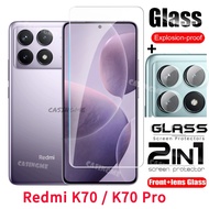 Redmi K70 K70Pro 2023 Film 2 in 1 Screen Protector Full Cover Tempered Glass For Redmi K70 K70E K 70