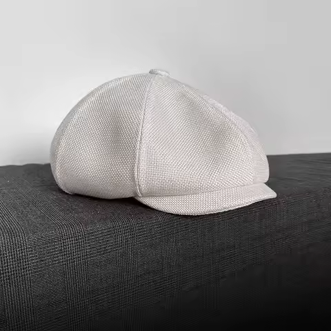 Hemp Beret Summer Extra-thin Mesh Octagonal Hat Sun Hat Men Sunscreen Men's Casual England Hundred W