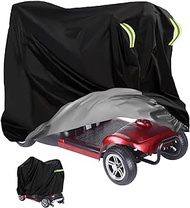 Takuoo Mobility Scooter Storage Cover Waterproof, 420D Wheelchair Cover Scooter Weather Cover for Travel Lightweight Electric Chair Cover Protector from Dust Dirt Snow 170*61*117cm