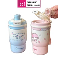 Sanrio Thermos Bottle 410ml 316 Stainless Steel With Tea Strainer Straw With Cute Bow, Student Water