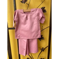 Baju Kurung Baby Budak (0m-2y) Dusty Pink