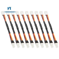 10PCS 3PIN Reduce PC Fan Speed Noise Extension Resistor Cable Wire 3 Pin Male to Female Connector fo