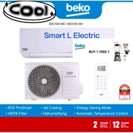 (OfferBUY AIRCOND FREE BLENDER) Beko Air Conditioner (1.0-2.0HP) R32 Inverter BSVOM 090 / BSVOM