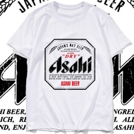 Asahi beer T-Shirt asahi beer Dyeing Printing Breathable Letter Printing Pure Cotton Men Women Top S