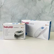 beurer - 全新行貨 套裝 PO30 脈搏血氧儀血氧探頭 + FT85 博雅非接觸式紅外線額搵槍溫度計額探熱針