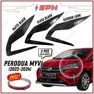 Perodua Myvi (2022-2025) G3 MG3 Eyelid Eye Lip Eyebrow Cover Head Lamp Head Light Eyes Lips Garnish 