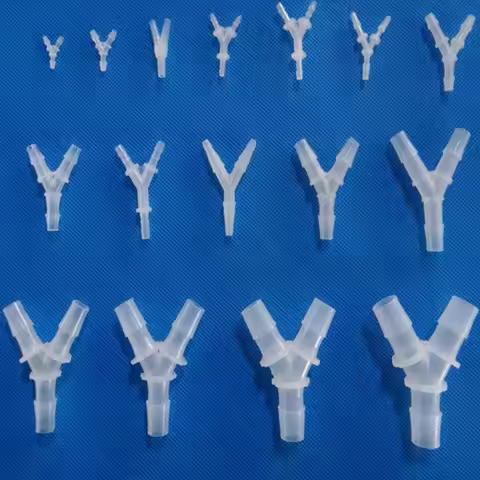5Pcs/Pack 2.4mm-15.8mm Plastic 3 Ways Hose Joiner Y Connector Adapter