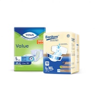 Tena Value Tape Adult Diapers L  + Banitore Tape Adult Diapers L/XL