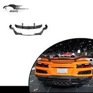 Rear Bumper Lip Spoiler Splitter Carbon Fiber Black For Chevrolet c8 corvette Z06 2023-24