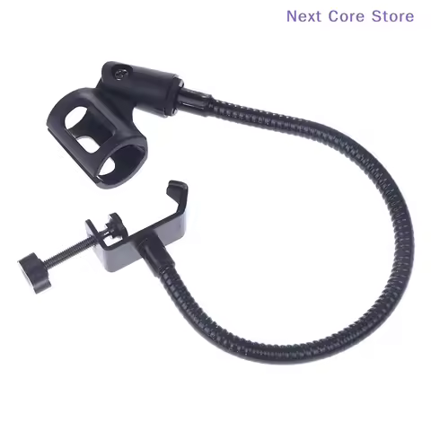 1Pcs 360 Adjustable Flexible Gooseneck Microphone Stand Metal Table Clamp Universal Microphone Arm F
