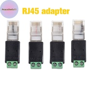 PeaceShells RJ45 to RS485 Converter RJ45 Terminal Adapter RJ45 to RS485 Adapter Crystal Head to Term