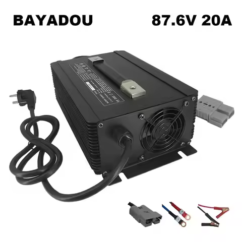 2000W 72V 20A LiFePO4 Charger 87.6V 10A 12A 15A For 72 Volt 24S LFP Golf Cart Folklift Touring Car I