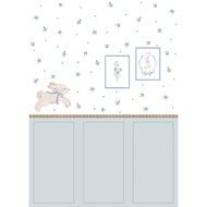Breeze Bunny With Wooden Classic Border Bottom And Upper Sticker[Sizs:W1.8*H2.5m][Weejoyz]