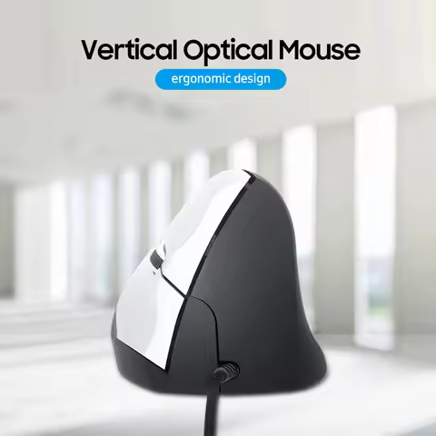 Vertical Wired Mouse Ergonomic Optical 3 Key Gaming Mouse for PC /Laptop Black mouse wired vertical 