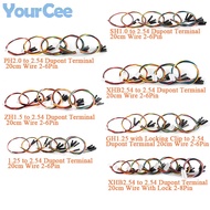 5pcs PH2.0 SH1.0 1.25 GH1.25 ZH1.5 XH2.54 XHB2.54 to 2.54 Dupont Terminal Wire 20cm/15cm 2P 3P 4P 5P