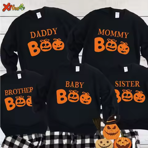 Famili Outfit Vintage Pumpkin Halloween Family Pullovers Harajuku Hoodie Women Fall Sweatshirt Farm 